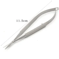 12.5cm Stainless Steel Round Handle Straight Corneal Scissors 2