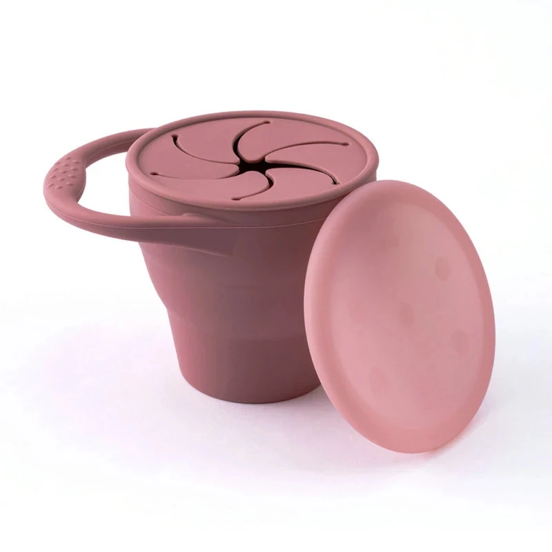 Baby Silicone Snack Cup Portable Food Storage Box BPA Free Silicone Soft Lid baby food storage containers portable food storage box