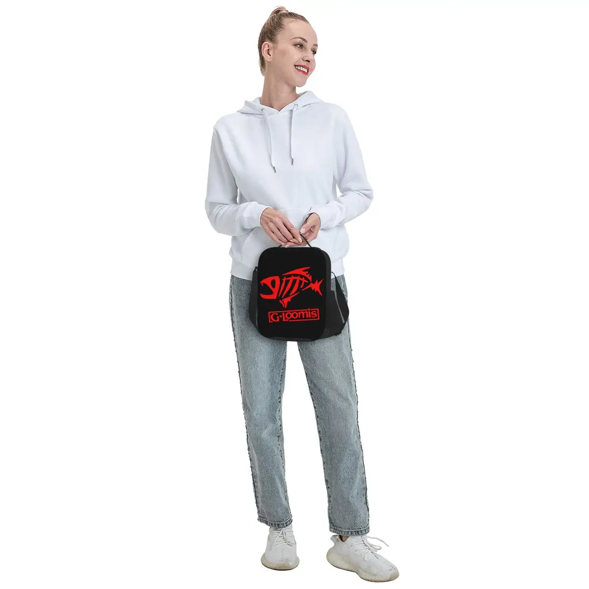Gloomis Fly Fishing Lunch Bag Men Women Cooler Thermal Insulated Lunch Boxes for Kids School Red