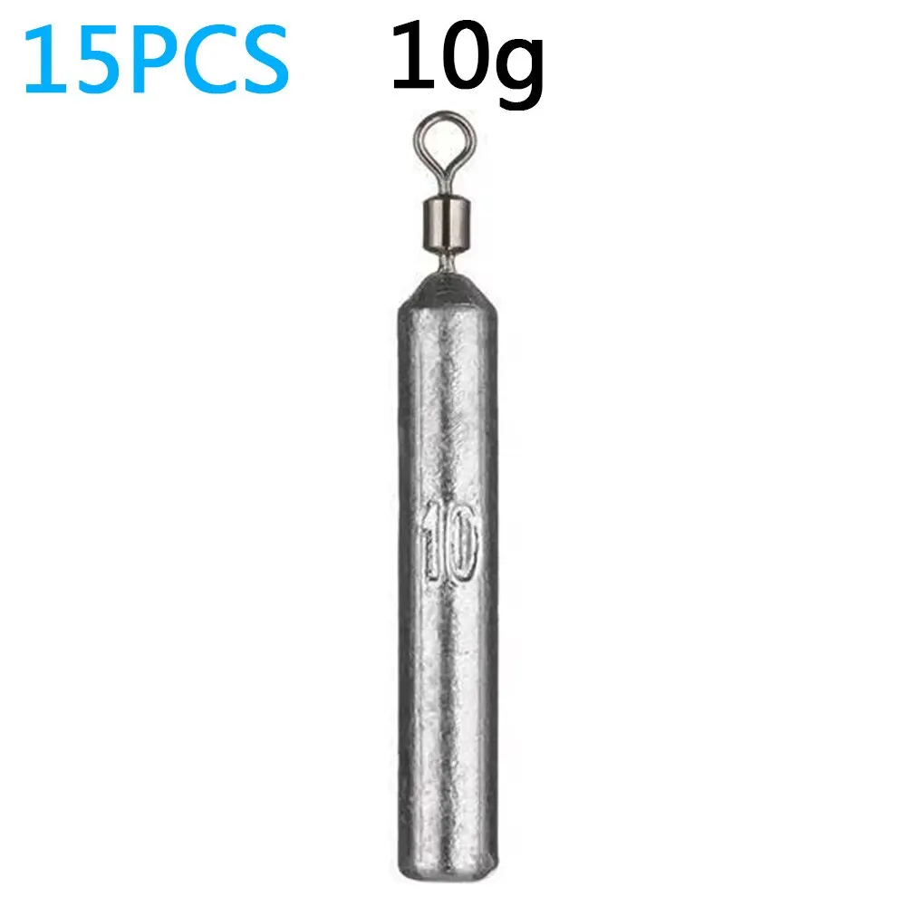 Versatile Fishing Weights Set - 15 PCS Assorted Sizes, Premium Metal Sinkers for Sea Tackle and Fishing Kits