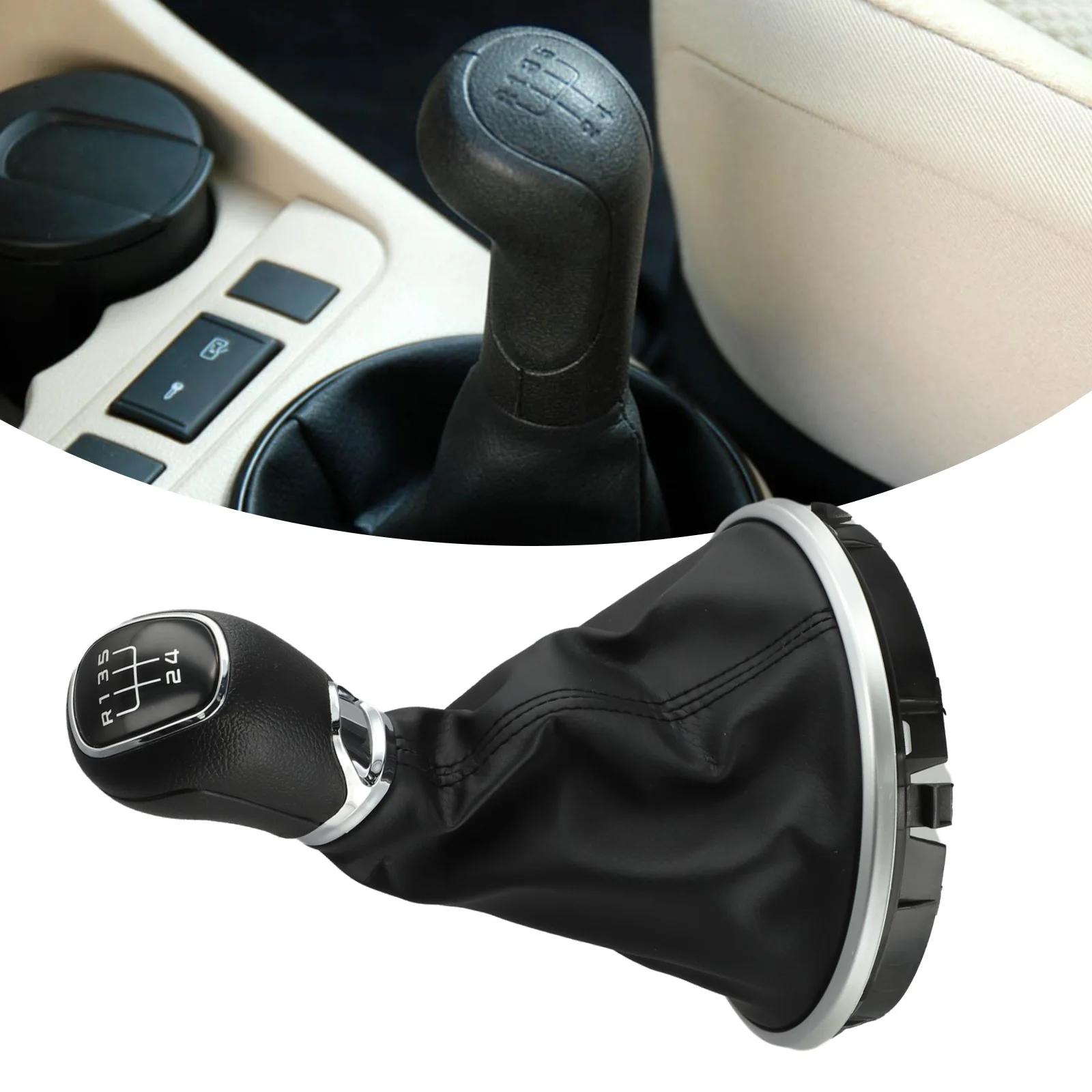 Replacement Gear Shift Knob Gaiter Frame Compatible with For Skoda For Fabia II MK2 (2007 2014) Ensures Shifting