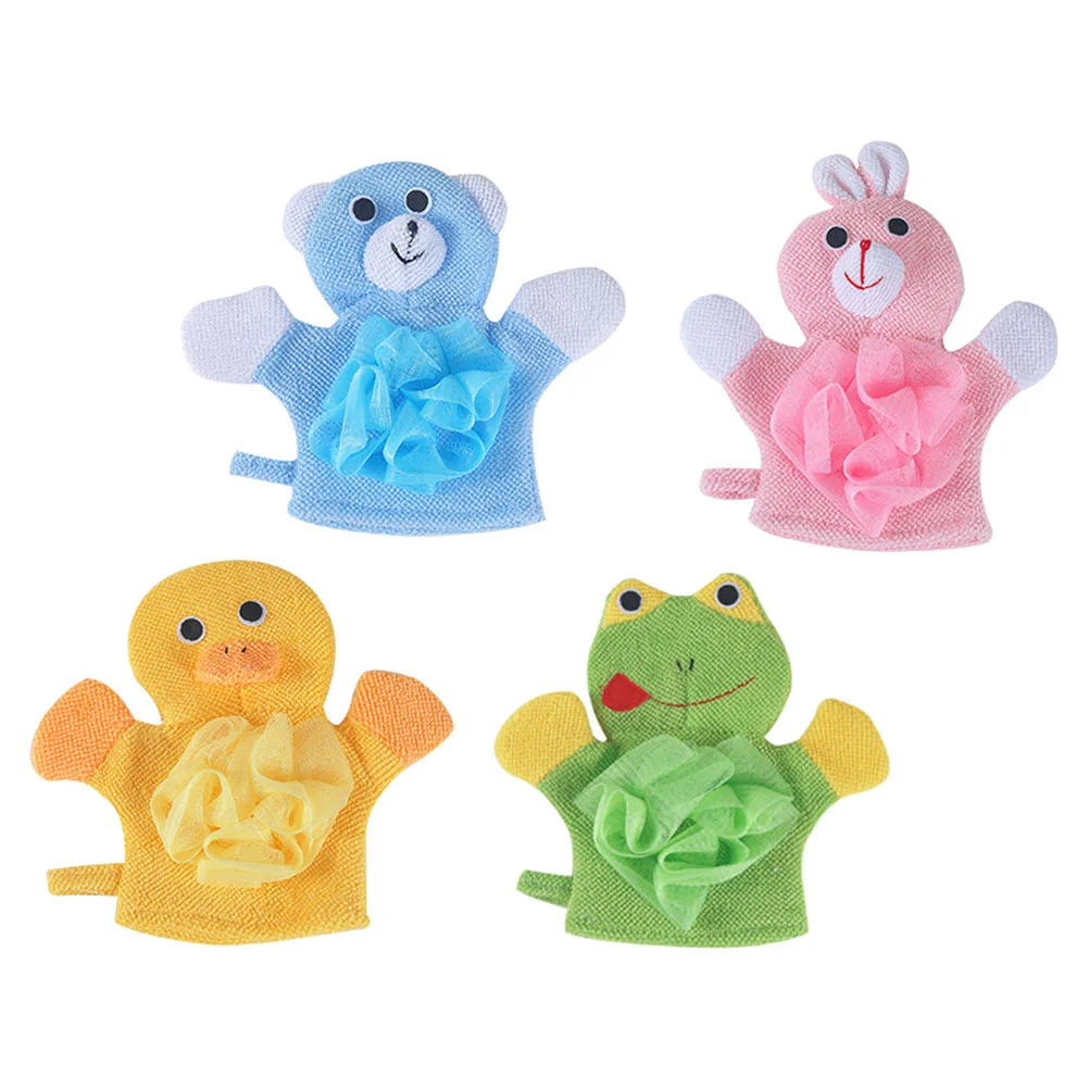 

Cartoon Shower Gloves Wipe for Kids Lovely Decorative Deep Cleaning Bathing Supple Back Rub Face Scrub