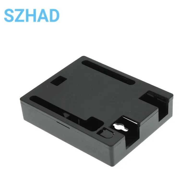 Sleek Black ABS Plastic Electronics Enclosure with Transparent Top