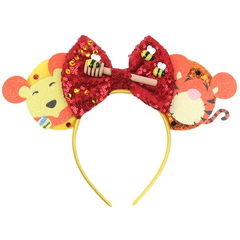 Winnie the Pooh Mausohren-Haarband, Beliebtes Cartoon-Charakter Mickey Maus Haarband, Mädchen Cosplay Party Neue Kinder-Haaraccessoires – Detail 30