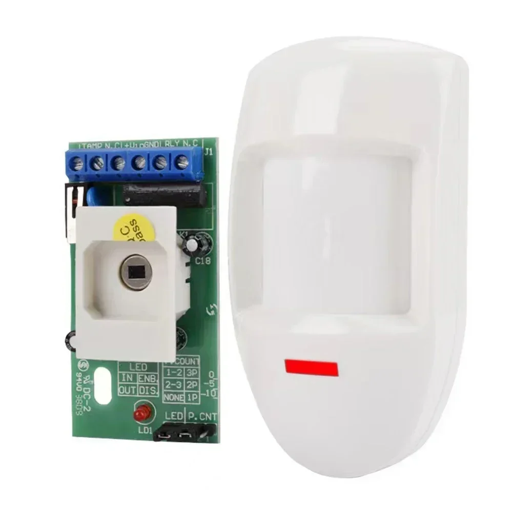 Infrared Alarm Sensor Motion Sensor Outdoor Wired Alarm Detector Home Security Wide Coverage Dual PIR Including Resident
