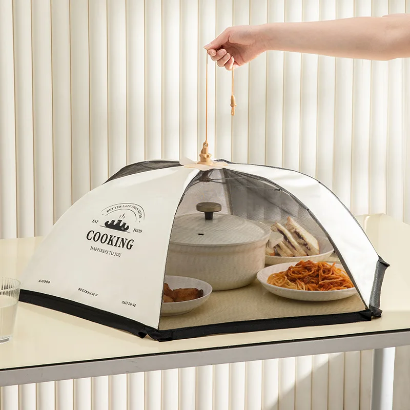 Portable Foldable Food Covers Umbrella Mesh Anti-Mosquito Meal Vegetable Fruit Cover Kitchen Gadgets