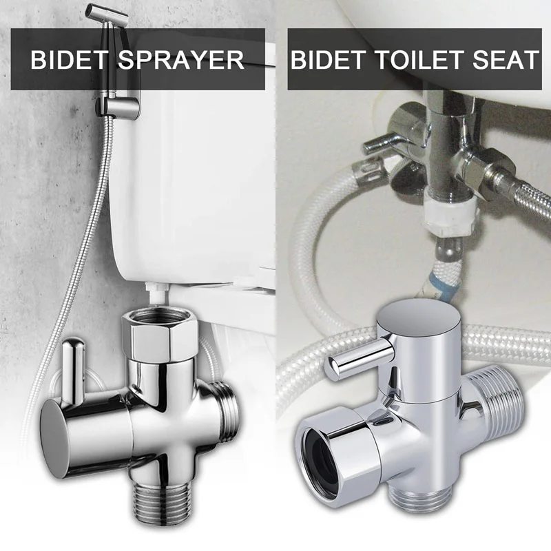 Three Way Diverter Valve G7/8 + G1/2 T-Adapter Converter Water Distribution Valve Tap Connector Faucet Splitter Bathroom Fitting