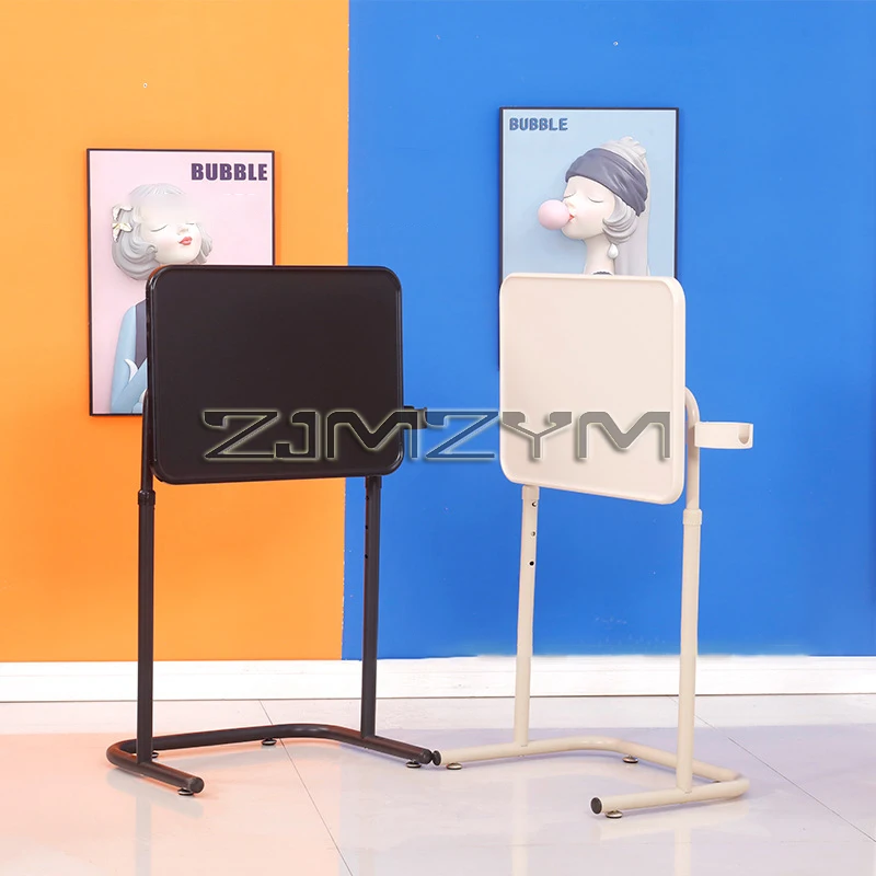 Height Adjustable Portable Standing Desk Folding Mobile Laptop Desk Table Small Computer Work for Bedsid