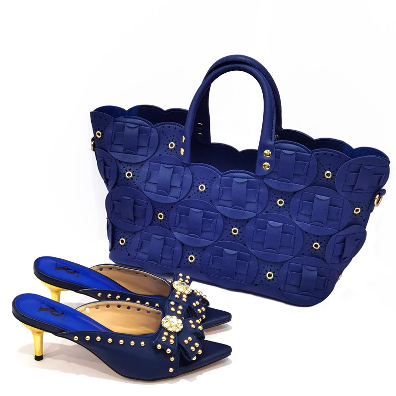 High-Quality Nigerian Design Matching Shoes and Bag Set