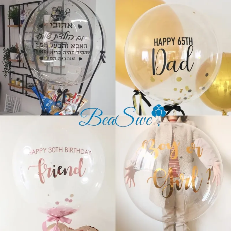 Pegatinas De Burbujas Con Nombre Personalizadas, Decoración Para El Día De  San Valentín, Evento, Fiesta, Baby Shower, Cumpleaños, Traje Para Globos De  18/24 Pulgadas, 1 Ud. - Globos Y Accesorios - AliExpress