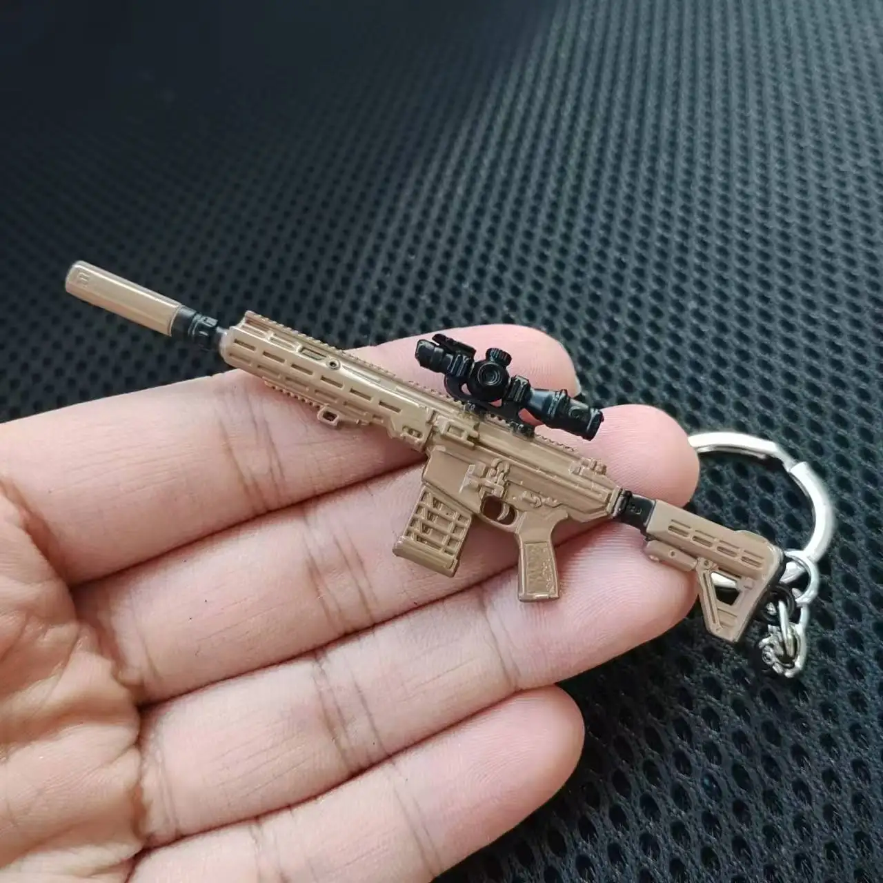 Miniature QBZ95 Rifle M1896 Pistol Model Alloy M7 G34 Toy Gun Keychain Bag Pendant Ornaments Children Toy Birthday Gift 3