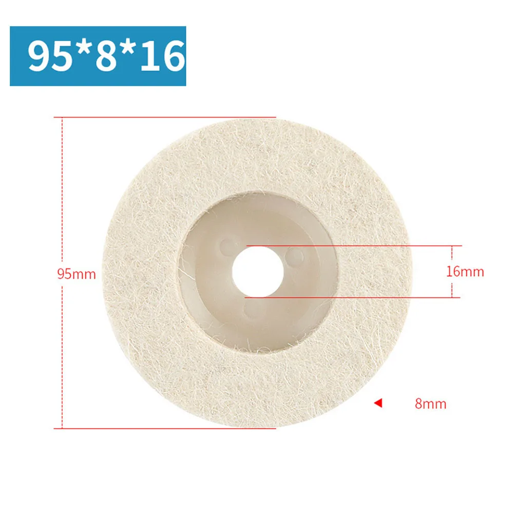 

5PCS Wool Polishing Wheels 95/97mm For 100 Angle Grinder Polishing Machine Buffing Pads Wheel Felt Polishing Wheel Disc