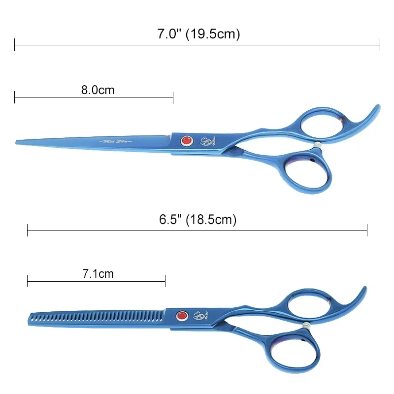 7 inch Meisha Dog Grooming Shears Set Comb Forceps Japan Steel Pet Cutting Scissors Thinning Curved Clippers Dog Supplies B0025A