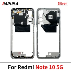 Enhanced Middle Frame Housing with Side Key for Smartphone Replacement Parts (Note 10 5G Silver)