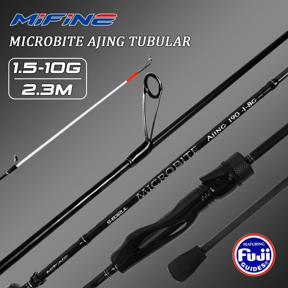 ミファイン MICROBITE AJING スピニングフィッシングロッド チューブ