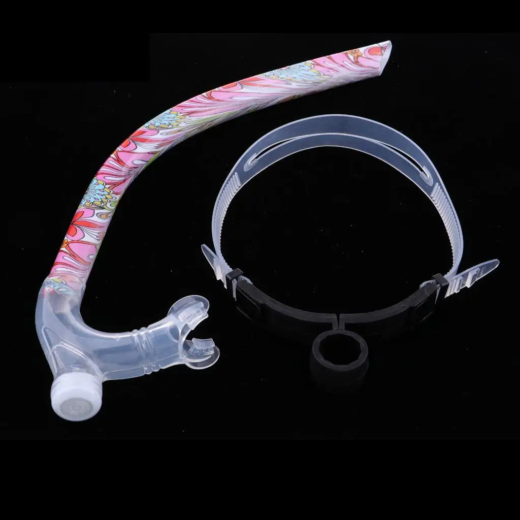 수영 장비 프론트 스노클 PU 호흡 튜브 일방향 밸브 (스노클링, 다이빙 및 수..