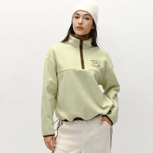 Semir hauts pour femme polaire chaud brodé 2025 hiver automne vêtements sweat doux polaire chaud coupe ample usage quotidien 2025 nouveau 1