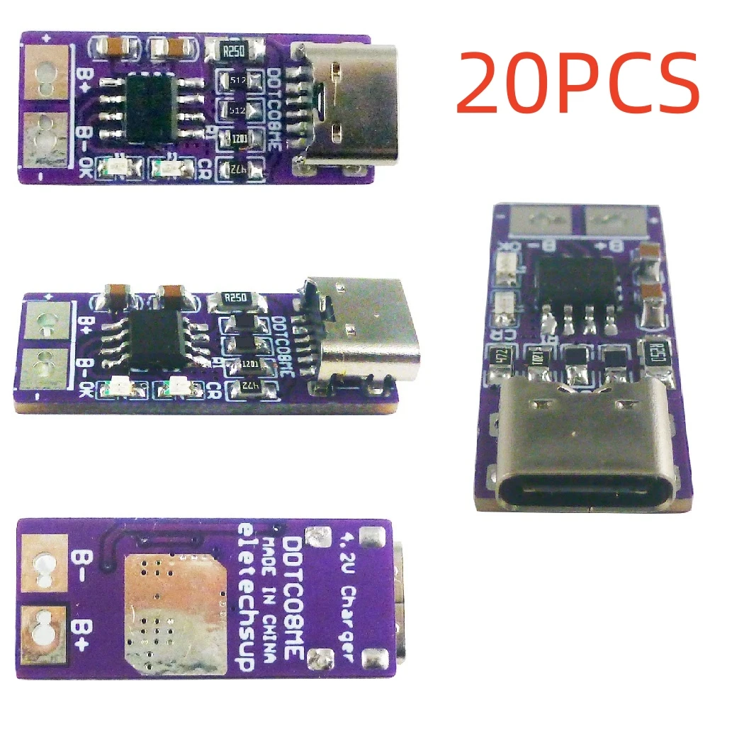 

20PCS 1A 4.2V Li-ion Li-Po Lithium Battery Buck Charger DDTC08ME