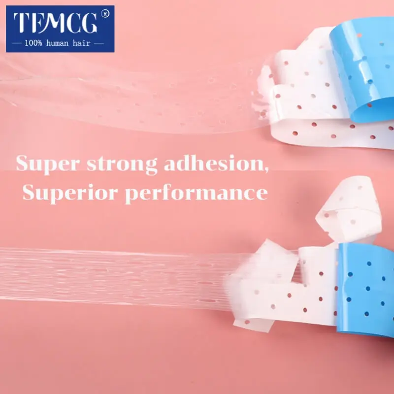 Blue Tape Adhesive Walker Tape Extenda-Bond Plus Double-Sided Wig Tabs With Breathing Holes For Lace Front Wigs Toupee