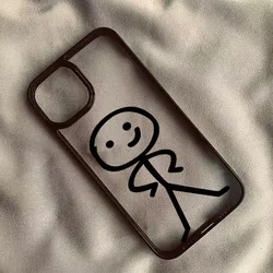 Custodia per telefono trasparente dura Cartoon Matchman - Protezione elegante e durevole con design grafico