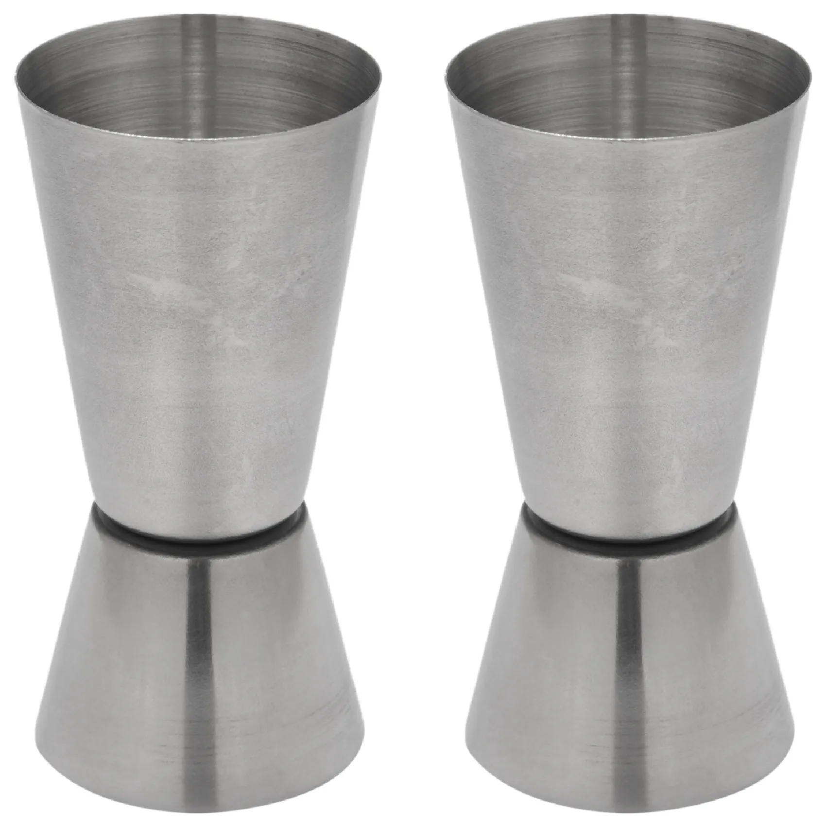 Stainless Steel Plain Peg Measure Shot Glass Cocktail Measure Jigger 30 and  60 Ml