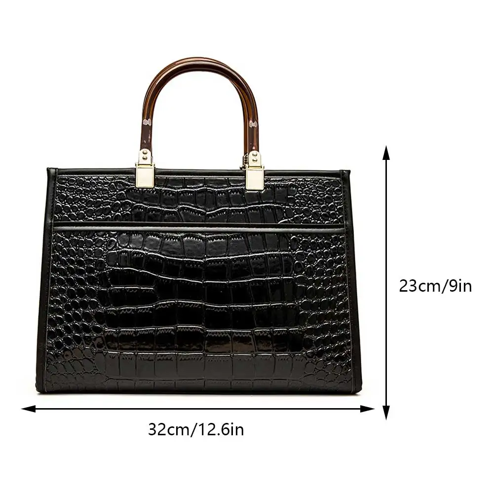 Dissona women's handbag crocodile pattern one shoulder big bag genuine leather  bag 8123a03211b00 - AliExpress