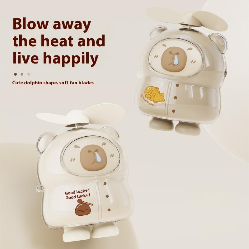 YM88215-Mini Handheld Fan with Refreshing Cool Breeze - Cute Design for Hot Summer Days