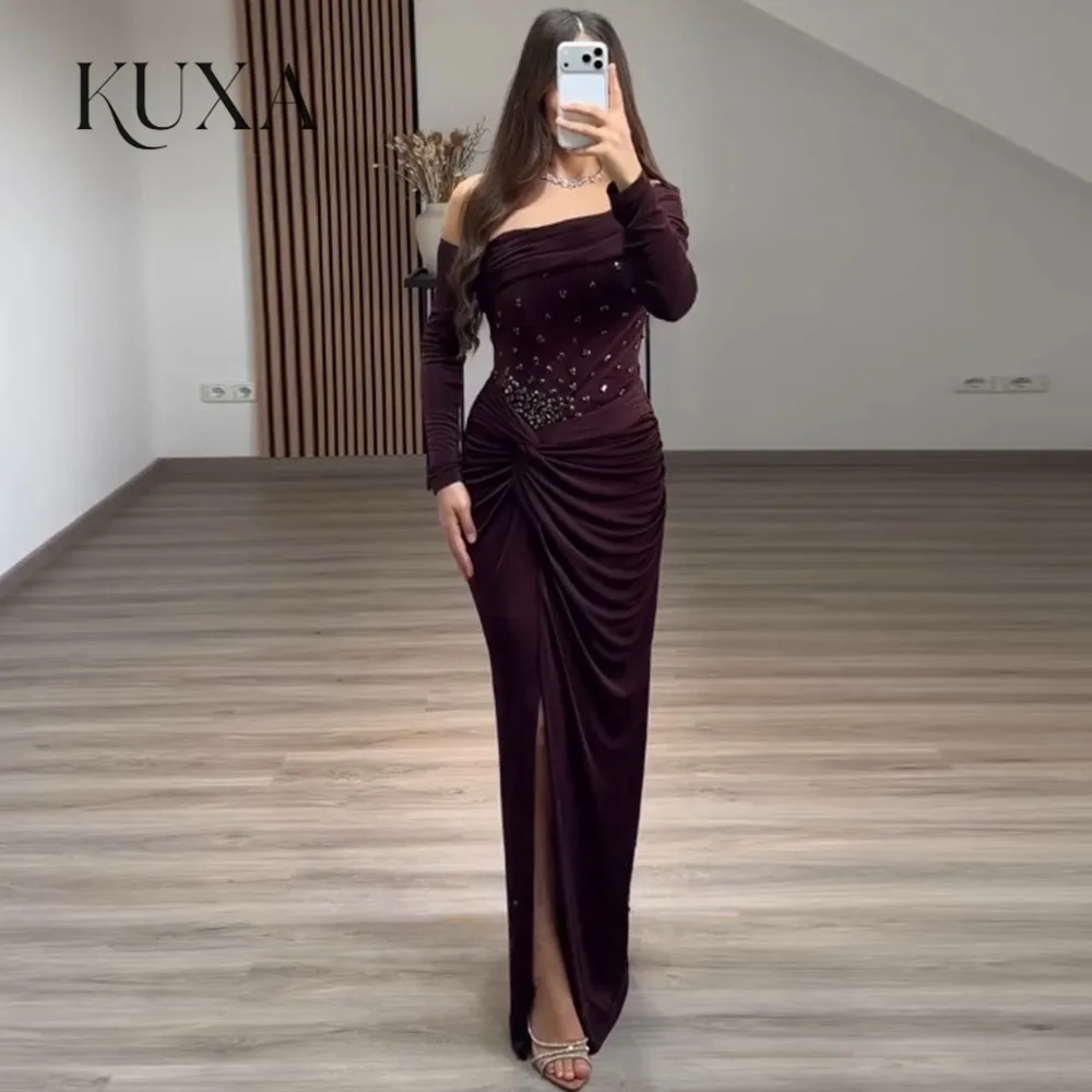 KUXA Customized Mermaid Off The Shoulder Evening Dresses Saudi Kuwait Elegant Floor-Length Formal Prom Gowns robes de soire - AliExpress 320 KUXA Customized Mermaid Off The Shoulder Evening Dresses Saudi Kuwait Elegant Floor-Length Formal Prom Gowns robes de soire - AliExpress 320