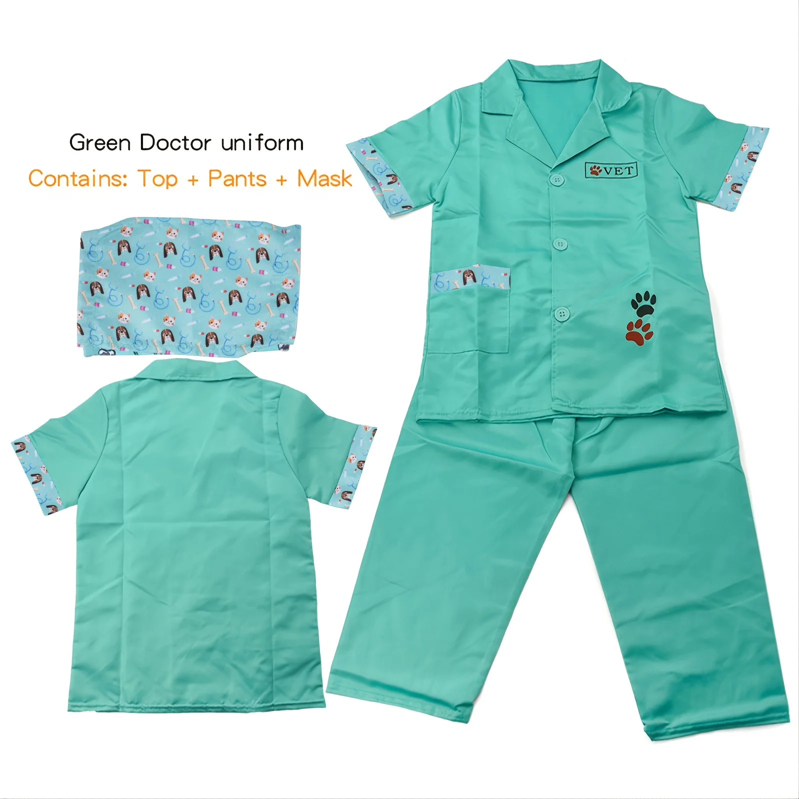 Children's Pet Doctor Role-Play Veterinary Clothing Family Dress Up Toys doctor play set doctor nurse toys doctor toys kit doctor costume