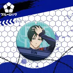 Official Blue Lock Anime Fan Art Collection Badge Featuring Iconic Characters - 58mm (Multicolor)
