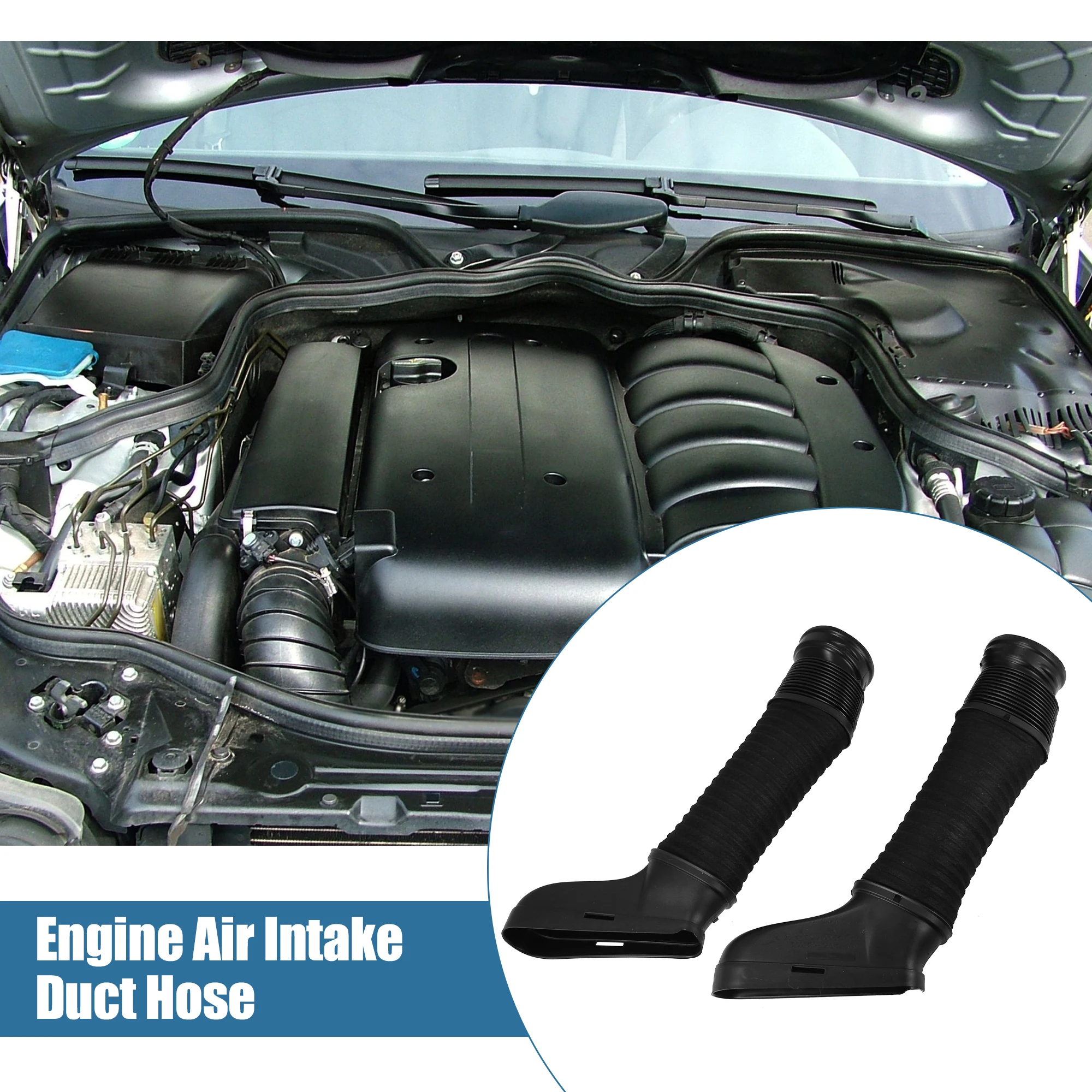 2pcs Auto Engine Air Intake Hose Right Left Filter Thread Tube A2720903682 For Mercedes-Benz W204/212 Car Accessories