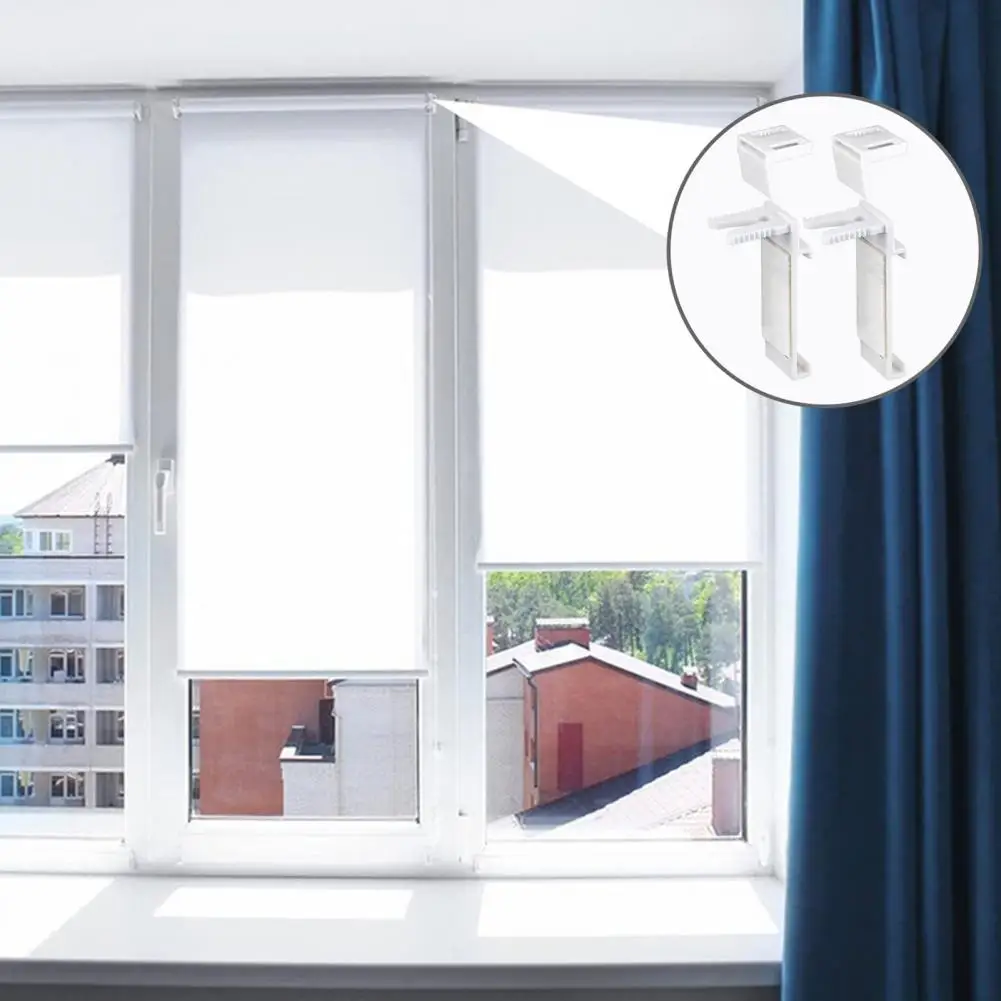 Roller Curtain Hanger Durable Easy Installation Clamp Holder Roller Blinds Self-Adhesive Hook