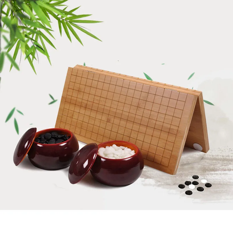 정교한 바둑 게임 체스 세트, 돌 체커, 19 도로 대나무 체스판, 직경 2.2cm, 체스맨 나무 항아리, 중국 Weiqi, 361 개
