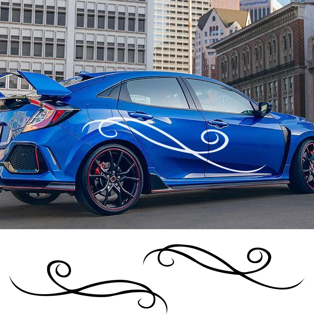 

2PCS Car Stickers Auto Vinyl Decals Tuning Accessories For Volkswagen VW Audi BMW Ford Toyota Hyundai Tesla Peugeot Nissan KIA