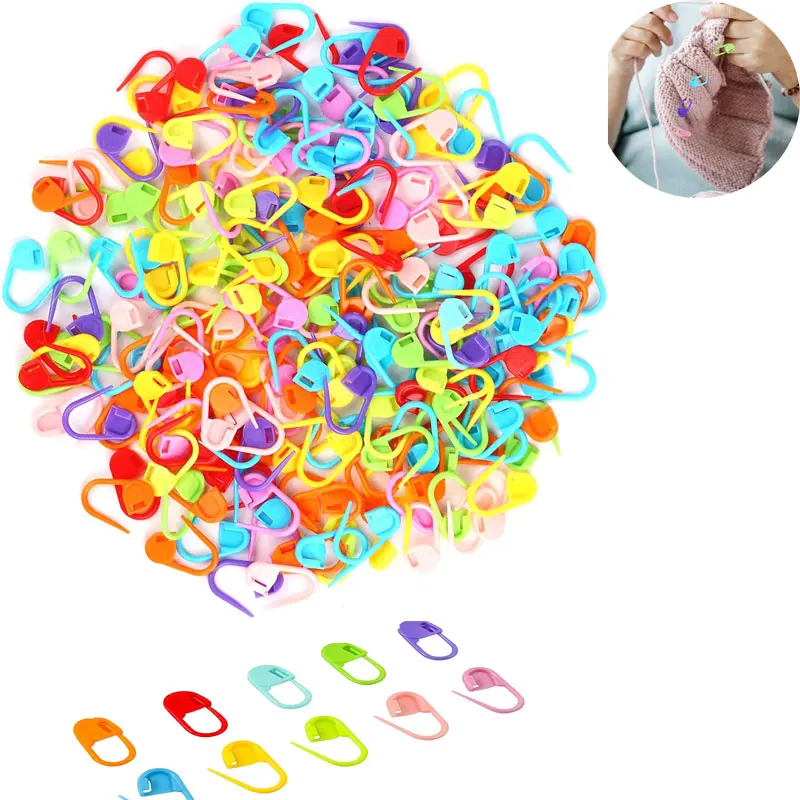 100 PCS Crochet Stitch Markers, Colorful Locking Stitch Markers Plastic  Crochet Stitch Counters Crochet Clips for Weaving, Sewing and Knitting DIY  Craft 