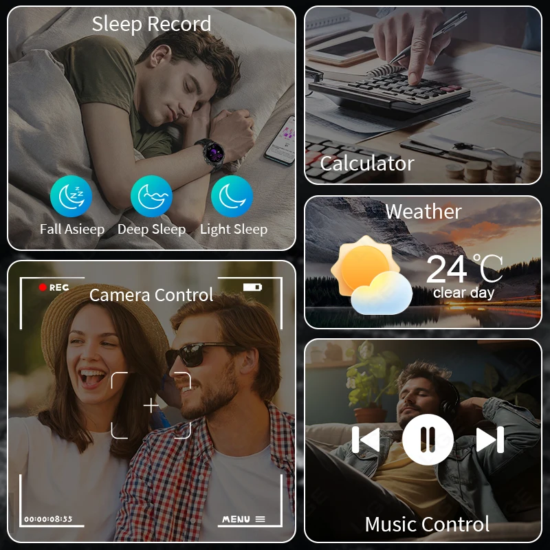 LIGE Smartwatch Military Men 1.9" HD Screen Flashlight Waterproof 700mAh Battery Heart Rate BT Call Smart Watch For Android IOS