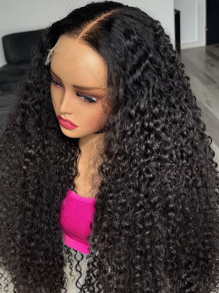 Curly 36 38 inch 13x6 HD Lace Front Human Hair Wigs For Women Brazilian Deep Wave 13x4 Glueless Lace Frontal Wig Pre Pluck Water