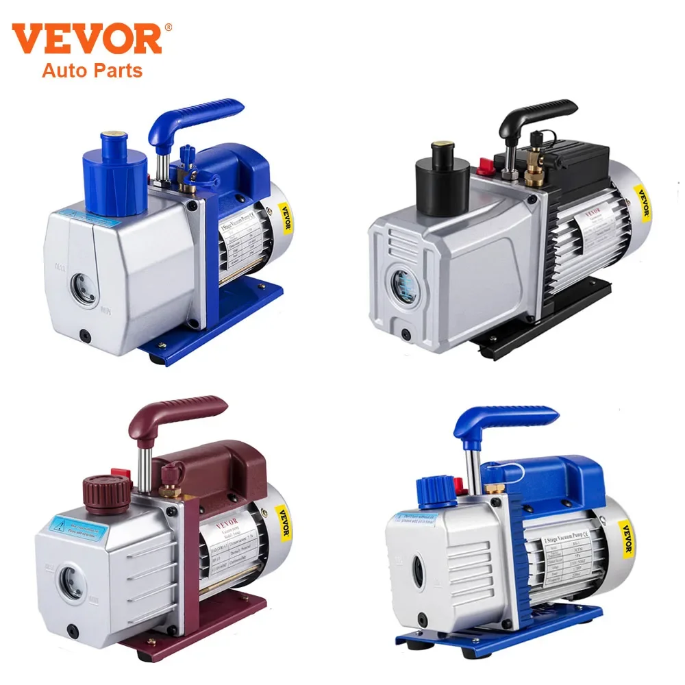 

VEVOR Refrigeration Vacuum Pump with / without Manifold Gauge 1 Stage 1.8CFM-12CFM Refrigerant Air Conditioning HVAC Maintenance