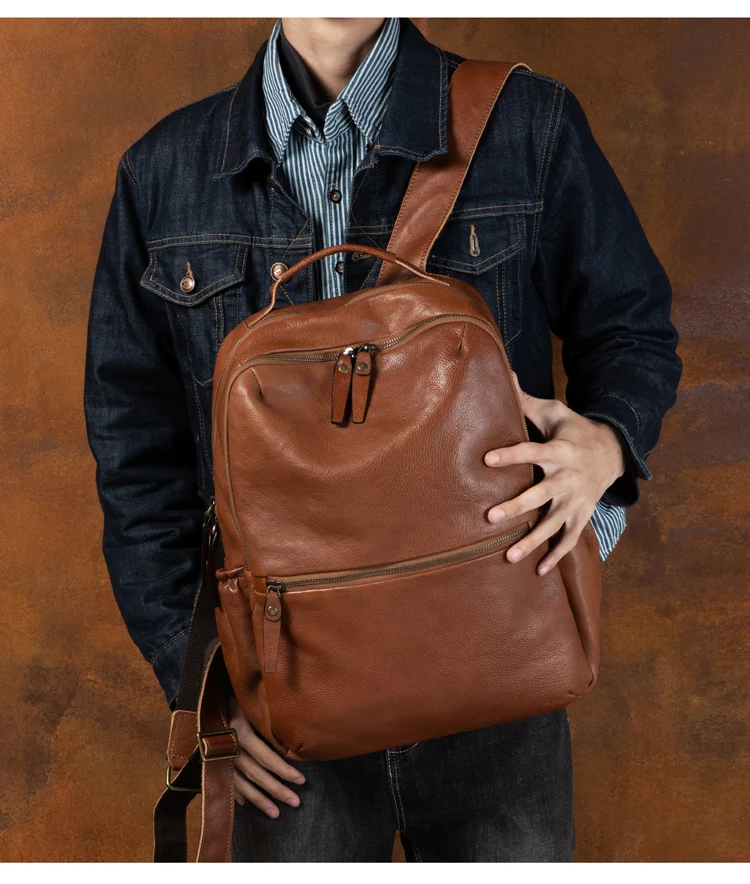 جلد المرأة في الهواء الطلق السفر على ظهره Vintage سعة كبيرة على ظهره حقيبة مدرسية للرجال على ظهره ل 15.6 بوصة حقيبة كمبيوتر محمول