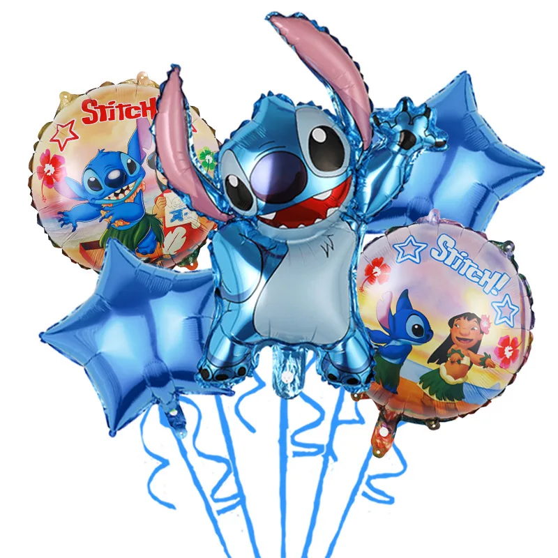 Cartoon Disney Lilo&Stitch Theme Party Foil Balloon Set Baby Shower Boys and Girls Birthday Party Decoration Children's Toy Gift