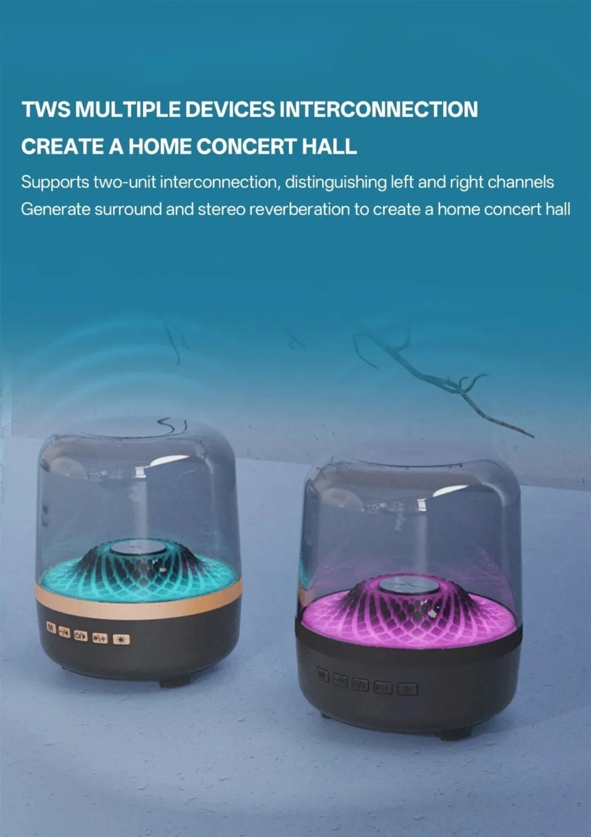 Wireless Bluetooth Smart Speaker With Deep Bass And Tws Surround_voghion.com