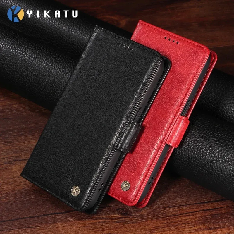 Luxury Magnetic Leather Wallet Phone Case with Card Slot