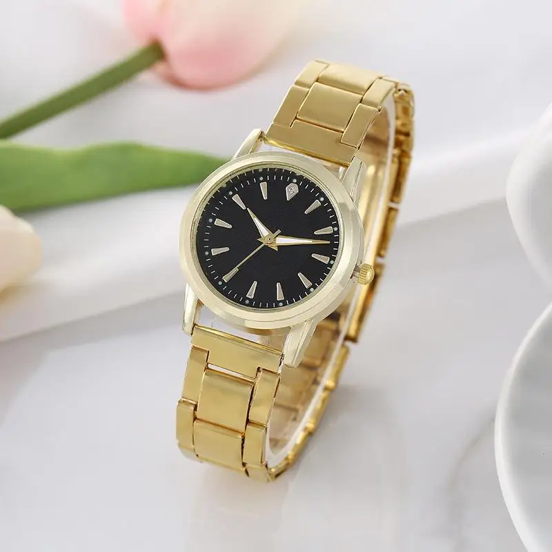 2023 new casual simple hundred with fashion watches foreign trade iron band quartz wristwatch students small watch quartz watch 2