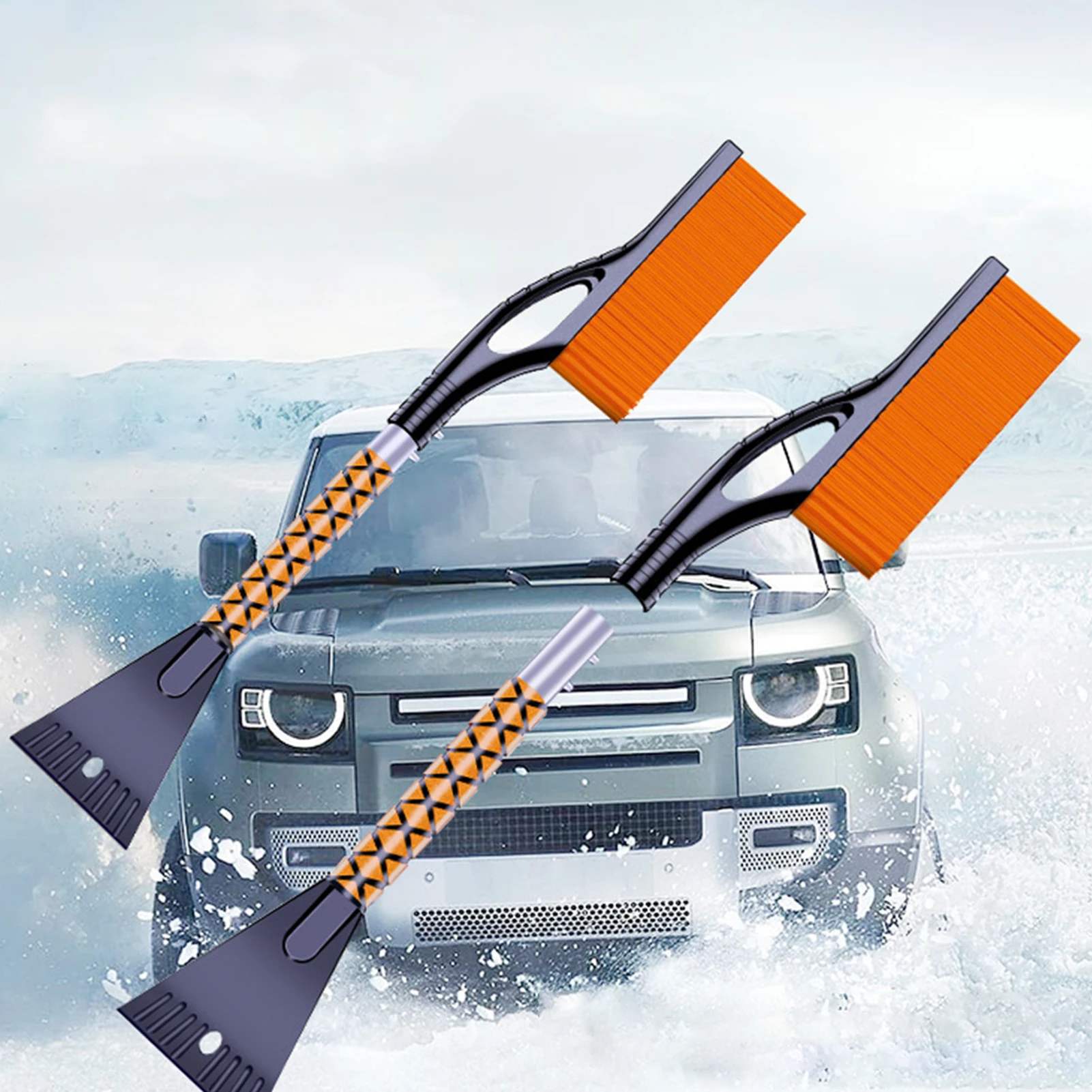 Winter Car Snow Cleaning Ice Scraper 3-in-1 Multifunction Telescopic Snow Plough Shovel Suitable for Holiday Season Gifts