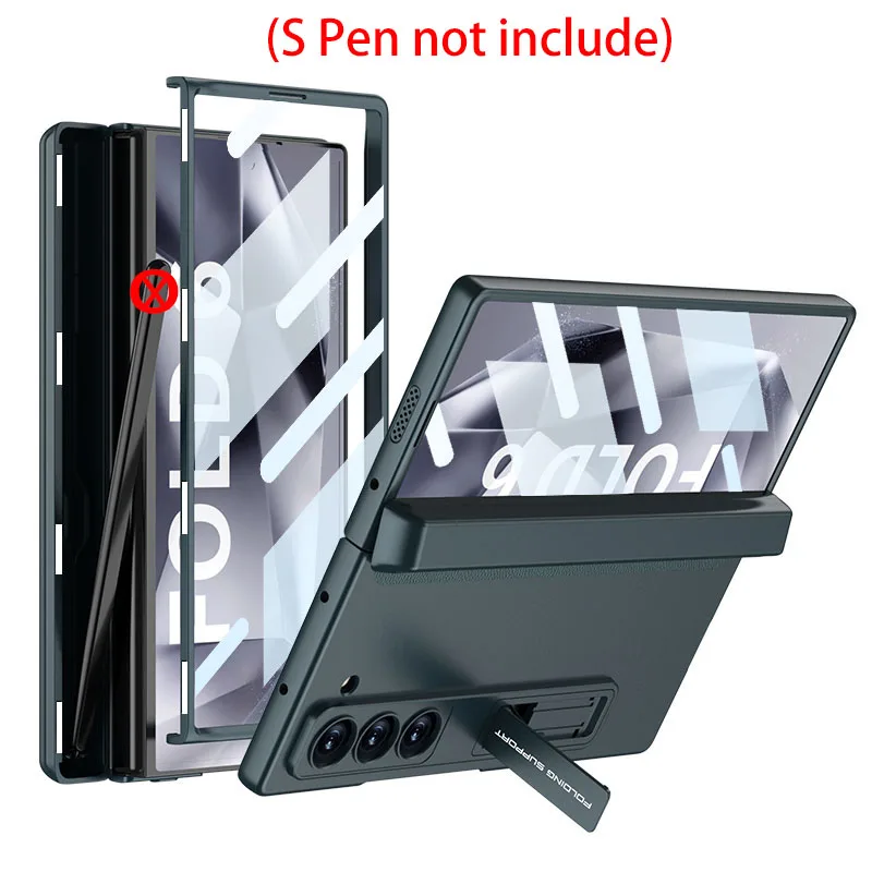 Coque rigide mate pour samsung galaxy z fold avec support stylet_voghion.com