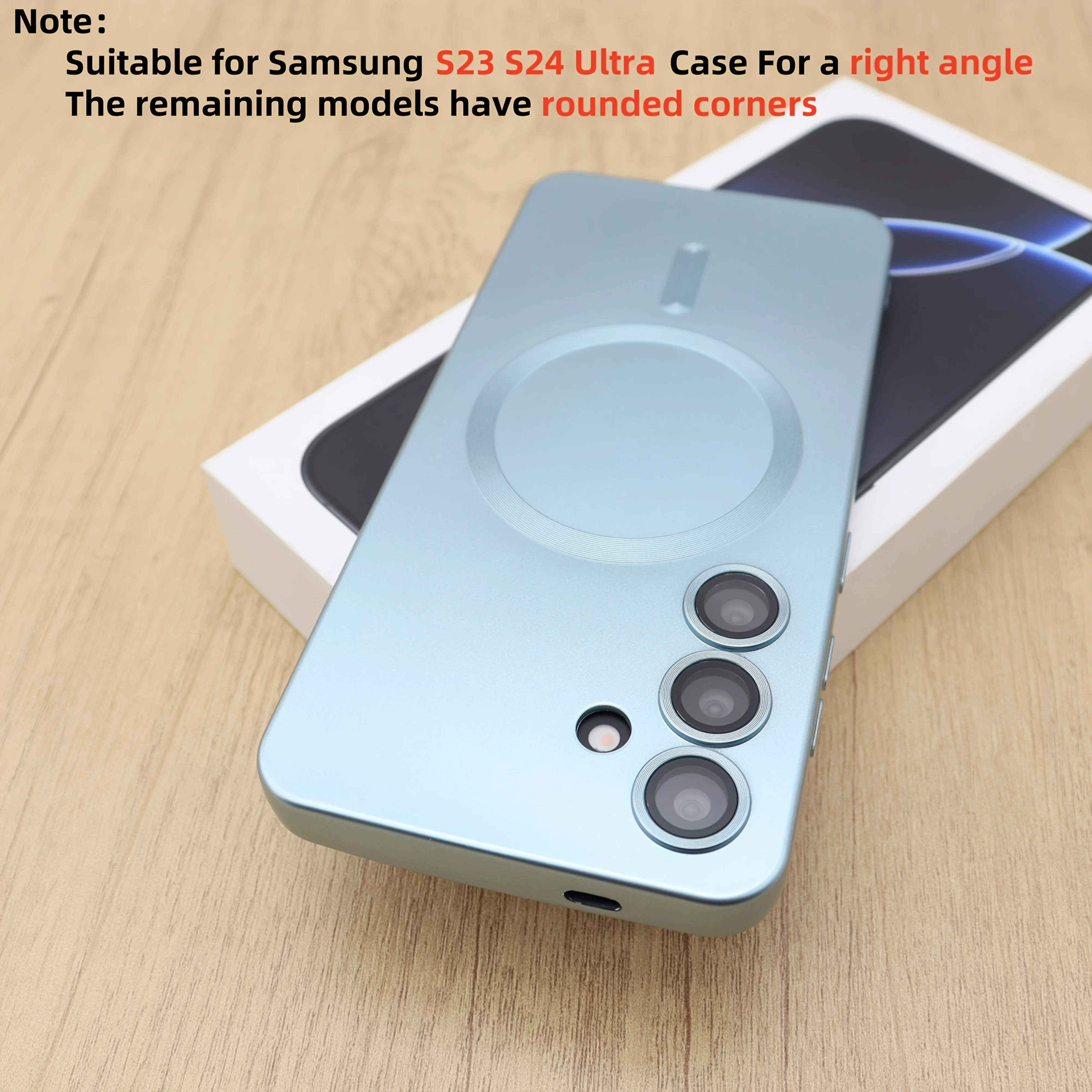 Premium Abrasive Phone Case with Magnetic Wireless Charging