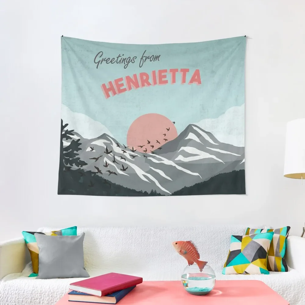 

Greetings from Henrietta Postcard Art Tapestry Wall Decoration Items Carpet On The Wall Tapestry