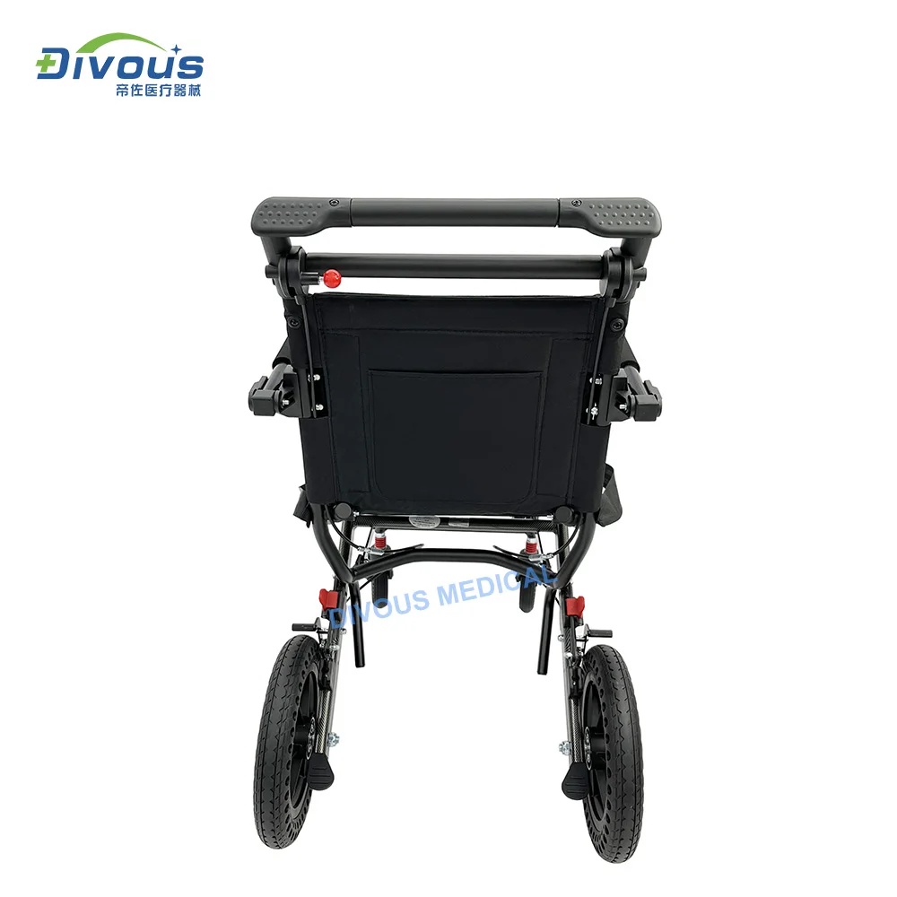 New Product Aluminium Alloy Foldable Ultralight Travel Manual Wheelchair For Airplane Airport Disable Elderly Trolly
