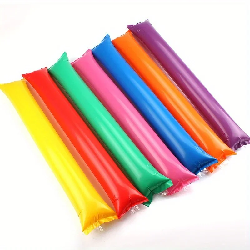 2PC Cheerleaders Cheering Inflatable Baton Cheer and Shout Props Batting Baton Ball Game Cheering Encouragement Supplies Props