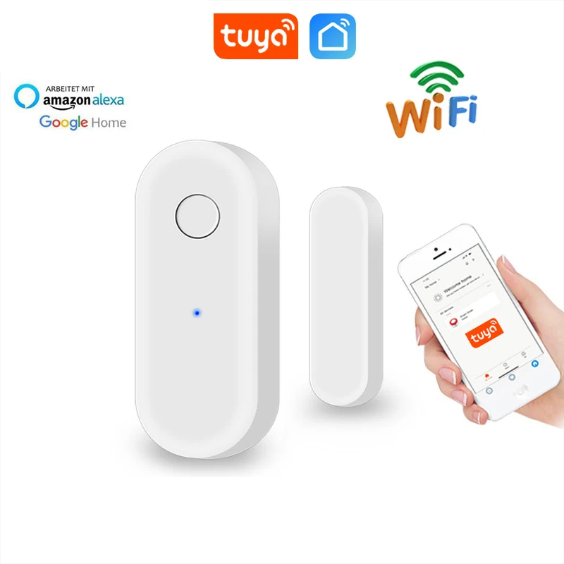 

Home Smart Tuya WiFi Door Sensor Door Open Closed Detectors WiFi App Notification Alert security alarm system